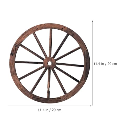 Roues en Bois Vintage Décoration Murale Rustique Solide Bar - 3