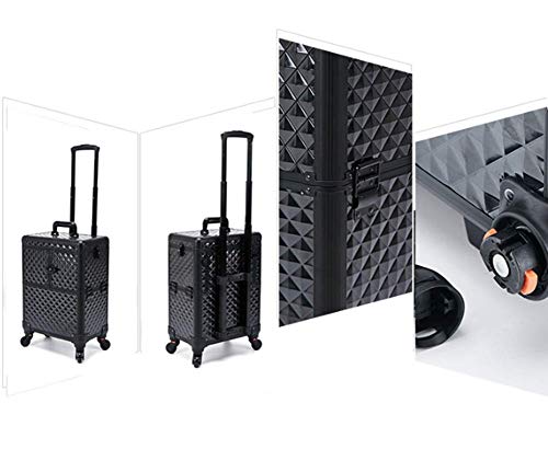 BYCDD Trolley Kosmetikkoffer Schminkkoffer, Multikoffer Etagenkoffer Artist Trolley mit 360° Rollen und Make-up Koffer… – Bild 4