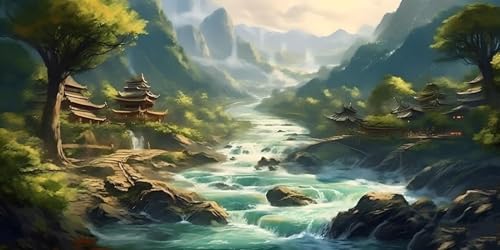 Diamond Painting Paysage Geant pour Creer une Ambiance Relaxante dans Votre Salon Adulte