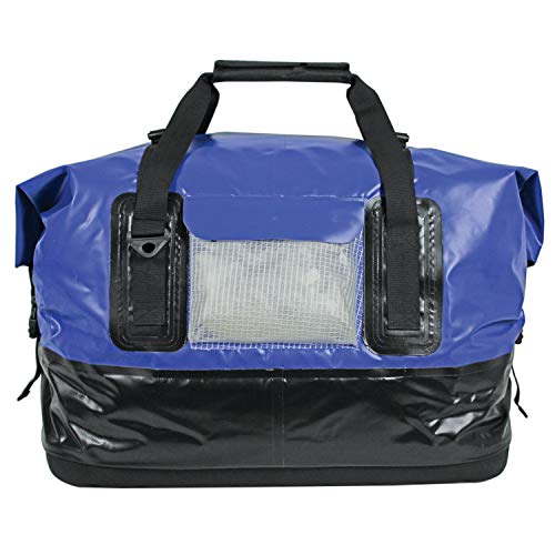 Extreme Max 3006.7342 Dry Tech Water-Resistant Roll-Top Duffel Bag - 70 Liter, Blue,Large