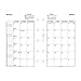 Filofax Month on Two Pages Refill for 2016 Mini Size Yearly Calendar, 4.125 x 2.625" (C68110-16)