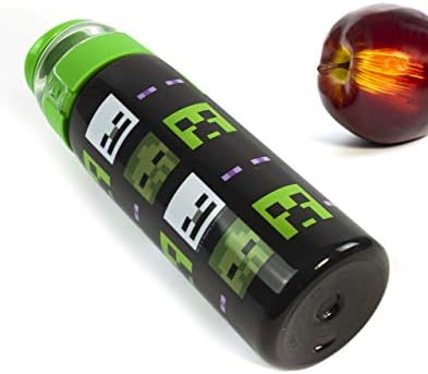Minecraft Water Bottle Sports Kids Creeper Zombie Transparent Black C25oz