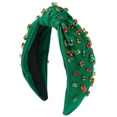 Women Festival Rhinestone Headband Vintage For Christmas Holiday Festive Occasion