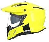 AXOR Casques Casque Off Road Modelo X-Cross Adventure Amarillo Flúor Totalmente...