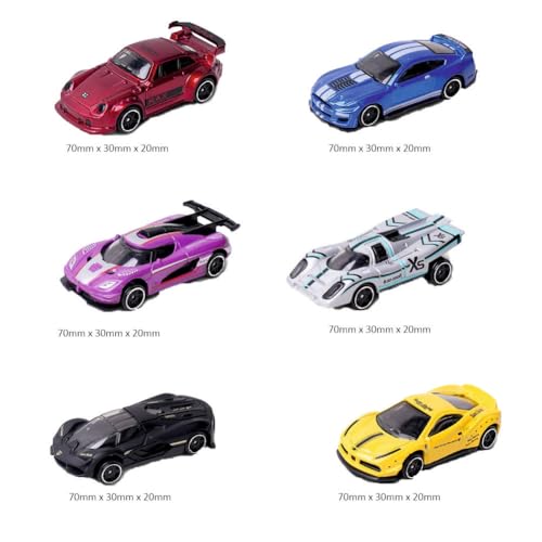 Image of Small Metal Die-Cast Car Set (6 Pieces), 1:64 Scale - Toy High-Speed ​​Metal Cars - Exciting Racing and Movie-Themed Toys for Children,CR1-7051-7056 Torque Master
