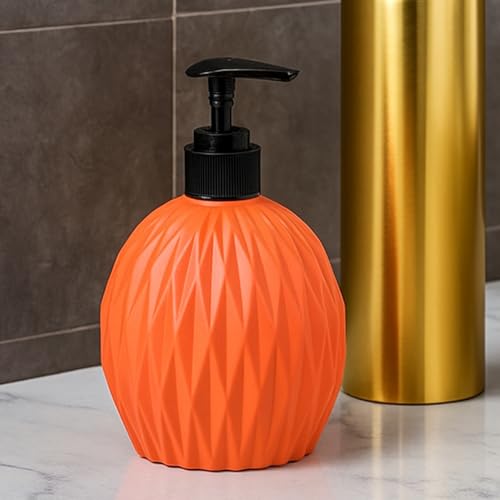 BENAVJI Outdoor Living Dimond Cut Design Liquid Soap Dispenser, 300ml, Multipurpose Refillable Plastic Pump for Hand Wash, Dish Wash, Shampoo, Kitchen, Bathroom, and Household Use
