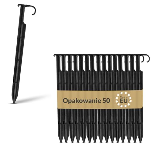 BAKOKI Zestaw 50 kotew gruntowych, uchwytów do węża 16-20 mm – nawadnianie kropelkowe, uchwyt do rur, kotwa gruntowa, mocowanie do węża mikrokropelkowego, śledzie do systemu nawadniania, widelec, hak