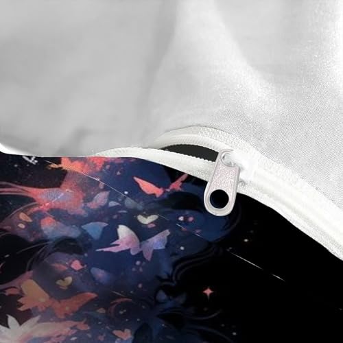 Parure de lit chat et illustrations végétales imprimé 3D luxe