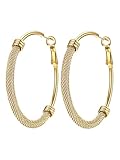 Créoles Or Femme 60mm：Les créoles sont un type des boucles d'oreilles très prisées par les blogueuses, célébrités web et autres stars de la télé, elles sont des accessoires les plus féminins et les plus élégants pour mettre en valeur le visage des femmes