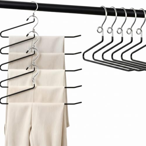 Tiangrid 25 Pack Space Saving Pants Hangers, Open Ended Pants and Jean Hangers with Rubber Coating Non Slip Metal Closet Storage Organizer for Jeans Trouser Slacks Dress by Tiangrid - Used condition - US$25.49