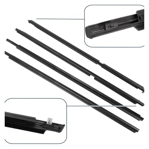 Burletes para ventanillas de Toyota 4Runner 1995-2002 negro 4 piezas 4