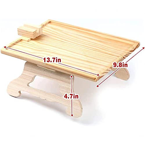 Bandeja De BraçO De Sofá De Bambu ， Feito De Bambu Natural Economizar EspaçO Bandeja De Mesa Para Br