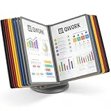 Grande capacité : ce support de table réglable à 360° peut contenir 20 tableaux d'affichage A4, chaque tableau d'affichage offre de l'espace pour 2 documents. La capacité totale est de 40 feuilles.