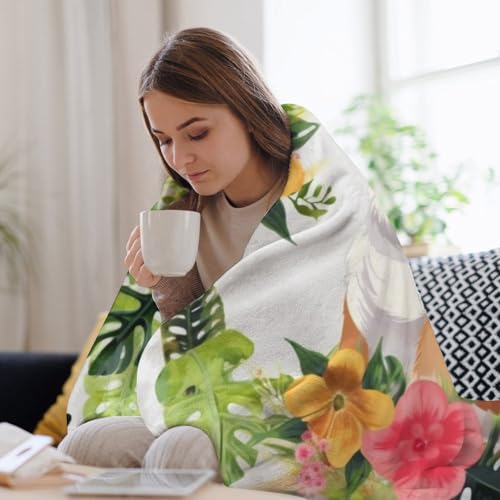 Couverture flanelle fleurs et corgi, l'idée cadeau de voyage originale et utile - 8