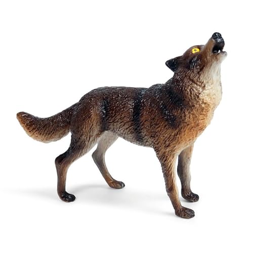 Figurines Playset, Wolf Figures Toys, 10pcs, Safari Animals Figures for Diorama, Crafts, Child Educational, Cake Décor (Wolf Set A) - Thumbnail 4