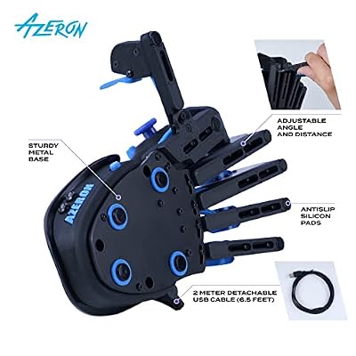 AZERON Classic Gaming keypad - Programmable Gaming Keyboard for PC & Console Gaming - Customized, 3D Printed Analog Thumbstick keypad with 26 Buttons - for Righties (Green)