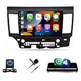 4+64G Android 15 Car Stereo Radio for Mitsubishi Lancer 2007-2012 Head Unit with Carplay Android Auto, 10'' Car Player with GPS Bluetooth WIFI FM/AM/RDS SWC Mirror Link Backup Camera Mic