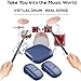 Virtual Drumsticks Electronic Drum Set Air Drumsticks with Drumsticks, Pedals, Bluetooth and 8 Sounds Sensing Electronic Drum Set Great Christmas Birthday Kids Adult (Blue (B))