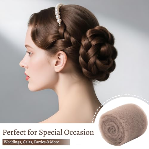 70 * 5"Updo Hair Hair Bumps, Volume Insert Kit Accessories with 20 Bobby Pins, 20 U-Shape Pins, 2 Duckbill Clips, 3 Hair Ties Ponytail Volumizer For Bun, Wedding, Party (Apricot) - Thumbnail 5