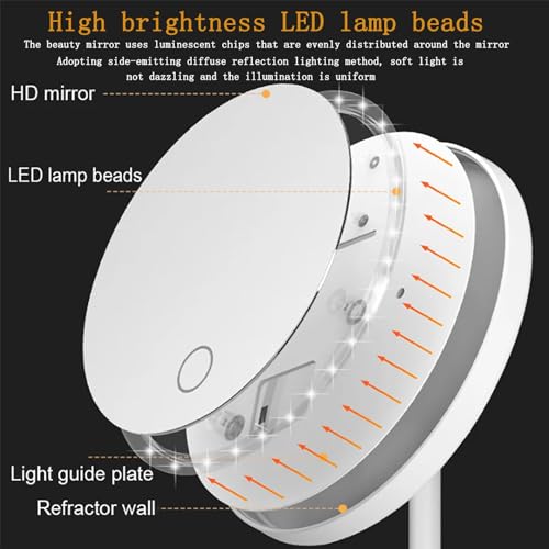Espejo de Maquillaje Portable con Luz ICEMOB 8.4 pulg miniatura 4
