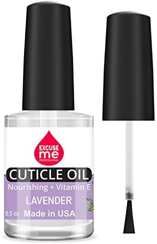 EXCUSE ME Professional Cuticle Oil Nourishing 0.5 oz Helps All Cracked Nails and Rigid Cuticles. (Lavender)