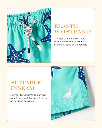 Image of SURF CUZ Surfcuz Little Boys Swim Trunks UPF 50+ Toddler Beach Shorts Swimsuit Kids Quick Dry Swimwear
