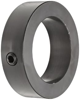 Climax Metals C-031-BO Black Oxide Plated Steel Shaft Collar, One Piece, Set Screw Style, 5/16" Bore Size, 5/8" Outside Diameter, #10-32 x 1/8" Set Screw
