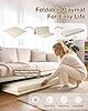 SEPARO Thick Trifold Baby Play Mat,Soft Vegan Leather 47x47 Play Mat for Playpen,Foldable Tummy Time Foam Floor Mats,Waterproof & Wipe-Clean for Toddler,Kids & Infants Playroom,Beige #1