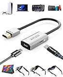 ZNZB HDMI to USB C Adapter (4K@60Hz) AR Glasses XREAL One Air 2 Pro/VITURE Luma/RayNeo Air 3s/Rokid, HDMI Male(Source) to USB C Female(Display) Portable Monitor,PS4/5,Laptop,Switch,SteamDeck,ROG Ally