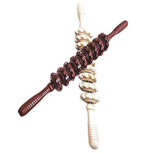 2 Pcs Wooden Therapy Massage Tools, Handheld Massage Roller Stick Cellulite Blasters Massage Trigger Point Manual Muscle Release Pain Relief Tool By Giveme5 (40Cm) #TOP5