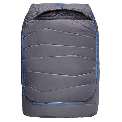 Kelty Tru.Comfort Doublewide 20 Degree Sleeping Bag – Two Person Synthetic Camping Sleeping Bag for Couples & Family Camping, Dark Shadow