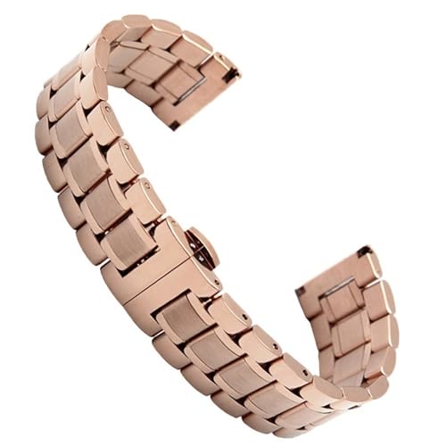 Bracelet montre métal acier inoxydable robuste avec maillons incurvés de précision