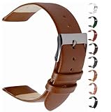KOMFORT: Die Unterseite Armbänder der Lederarmbänder besteht aus komfortablem und atmungsaktivem Futter aus Nubuk Leder und ist daher sehr angenehm und bequem zu tragen. Einfach das alte Uhrenarmband - Smartwatch-Armband abmachen und das neue ECHT LEDER Armband von WILDERY mit den mitgelieferten Federstegen wechseln. Ideal geeignet für den Alltag oder für Ihre Business-Uhr bzw. Smartwatch