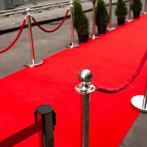Miniatura 2 de Alfombras Iberia Alfombra Roja Moqueta Por Metros Perfecta Para Decoracion Pasillo, Bodas, Eventos Moqueta Ferial Disponible En Varias Medidas Color: Rojo 15, 200