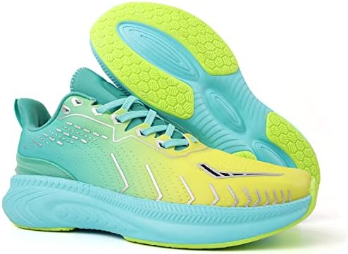 Mens Max Cushioned Walking & Running Shoes Sneakers,Thick Soles,Light Weight & Breathable for Everyday Jogging,Workout,Athletic,Standing,Green,Size 7