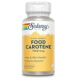 SOLARAY Food Carotene 7500mcg (25000 IU) - Beta Carotene Vitamin A Supplement - Wellness and Immune Support...
