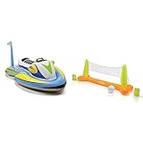 Intex 57520NP - Wave Rider Ride-On, 117 x 77 cm & Pool Volleybal Game - Aufblasbares Wasserballspiel - Volleyballnetz - 239 x 64 x 91 cm
