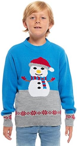 HSA Boys Girls Kids Children Unisex Christmas Xmas Knitted Novelty, Retro, Elf, Football Jumper Sweater Christmas Xmas 2020 Exclusively to Ltd for Ages 2-14 Years