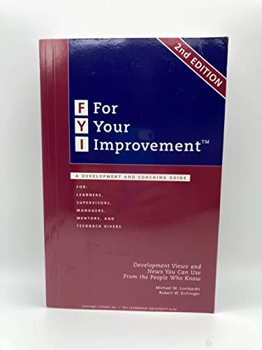 FYI: For Your Improvement, A Development and Coaching Guide (2nd Edition) image 4