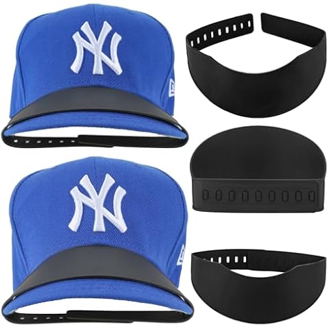 Hat Brim Bender - 4Pcs Brim Curve Shaper - Hat Bill Bender with 9 Adjustment Ranges Plastic Cap Brim Curver Tool - Universal Fit - Simple Overnight Effect Black Cover