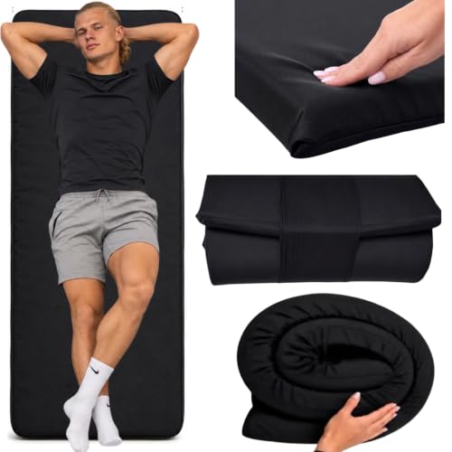 Colchonete Camping Portátil Kiero Solteiro 188x65x5 cm de Espuma D25 Dobrável Grosso pra dormir barraca acampamento pesca visita