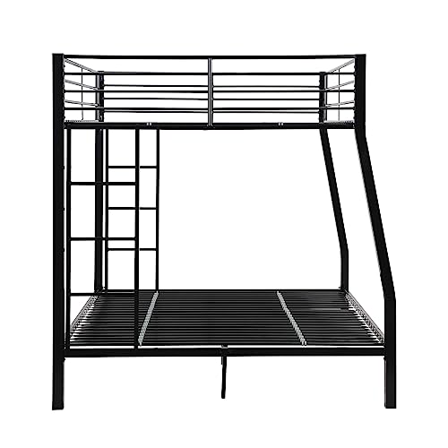 Fusvz Metal Full Xl Over Queen Bunk Beds For Adults, Modern Style Metal Bunk Bed Full Xl Over Queen Size, Heavy-Duty Bunk Beds Frame With 2 Ladders For Kids Boys Girls Teens Adults #TOP5