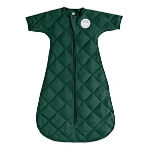 DREAMLAND BABY Weighted Transition Sleep Swaddle Sack, Ages 6-9 Months. 100% Cotton, Evenly Distributed Weight (Forest)