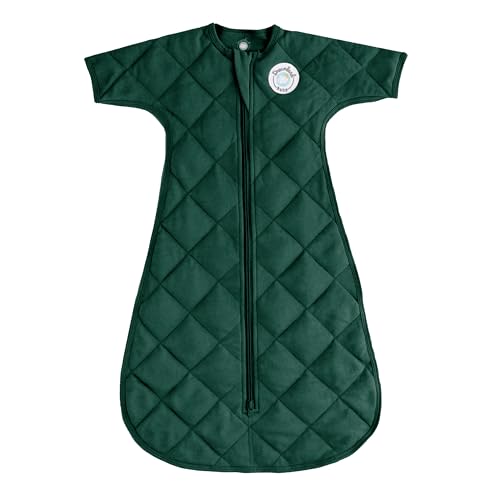 Image of DREAMLAND BABY Weighted Transition Sleep Swaddle Sack, Ages 3-6 Months. 100% Cotton, Evenly Distributed Weight (Forest)