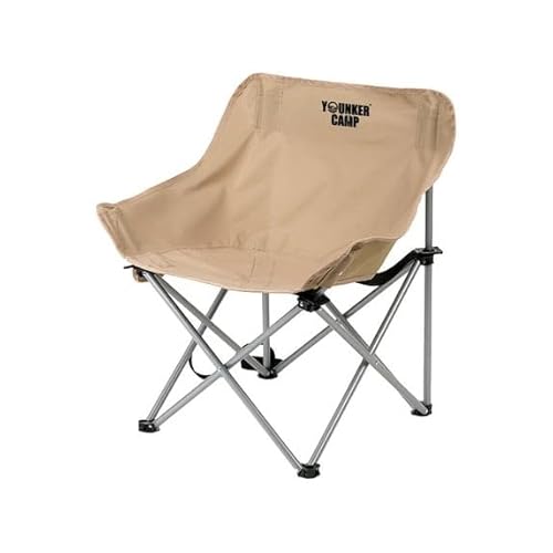 Aoitun Folding Chair, Beige Fabric Padded Seat with Sturdy Metal Frame, Portable Armless Chair for Home, Office, Indoor and Outdoor Use