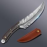 Picture of zarfand Professional Chef Knives, Sharp Feather Boning Knife Hand Forged High Carbon Steel Boning knife for Meat Cutting Cooking Knife with Sheath for Kitchen Outdoor