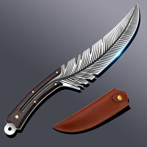 Professional Chef Knives, Sharp Feather Boning Knife Hand Forged Knife High Carbon Steel Boning knife for Meat Cutting Cooking K