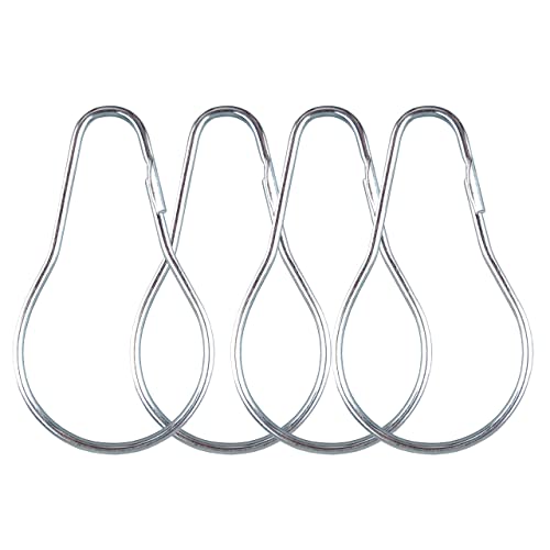 Kowibcl Metal Shower Curtain Hooks Shower Curtain Hooks Rust Proof Metal Shower Curtain Rings Stainless Steel Hanging Clips And Hooks,Practical Reusable Shower Curtain Hangers，Set Of 50,Silver #TOP5
