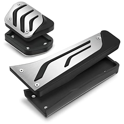 KVR Pedal Cover Fit for BMW, Brake Pedal & Gas Pedal Covers Compatible with 1 2 3 4 Series F20 F21 F22 F23 F30 F31 F32 F33 F34 F36, Stainless Steel Pedal Cover (2 PCS) Cover