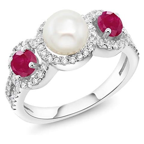 Gem Stone King Cultured Pearl & Birthstone Ring Cover